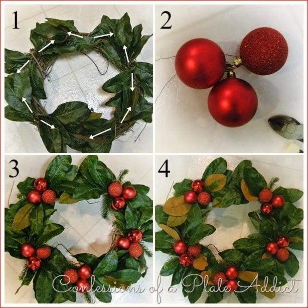 CONFESSIONS OF A PLATE ADDICT  Pottery Barn Inspired Faux Magnolia Wreath Tutorial