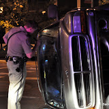 Lat Friday night, an accident occured at the intersection of Capital Avenue and 17th Street where a Dodge Durango crashed into a sports vehicle and rolled on its side. The driver of the Durango fled the scene shouting "life sucks" according to witnesses. No one was transported to the hospital in this incident however SacPD is searching for the driver of the Durango. News_120720_VehicleRollOverHitRun