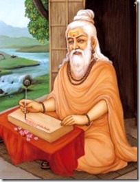 Valmiki writing the Ramayana