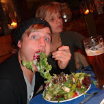 eating salads in Seefeld, Austria 