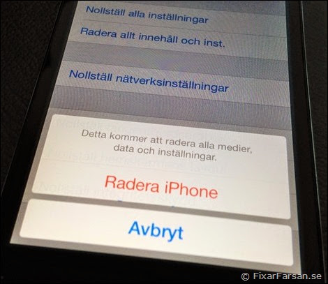 Radera-Allt-iPhone