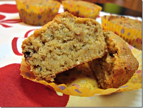chocolate chip zucchini muffins