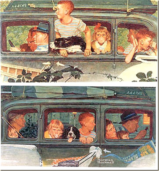 Normann Rockwell, Aller et retour 1947 Normann Rockwell, Aller et retour 1947