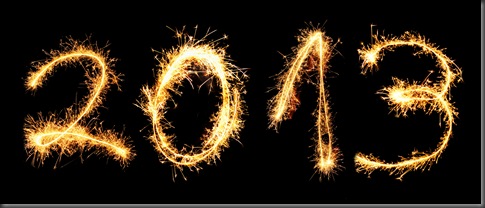New Year 2013 made of real sparkles New Year 2013 made of real sparkles
