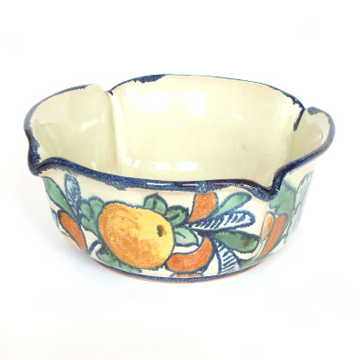 Fresh salsas or guacamole would have a great presentation in a bowl like this. (emiliaceramics.com)