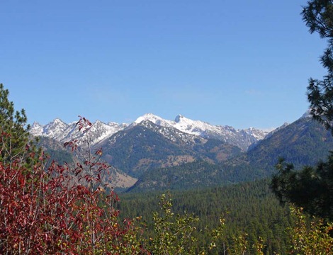 Sawtooth Mountains with Fresh Snow