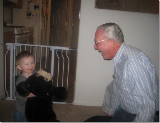 12 23 11 - Getting cuddle bear from Grandpa Jewell (1)