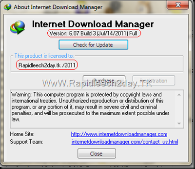 Internet Download Manager (IDM) 6.07 Build 3 Final Released Jul 14, 2011 Multilingual – Full Cracked - Preactivated Themes - Silent mode Internet Download Manager (IDM) 6.07 Build 3 Final Released Jul 14, 2011 Multilingual – Full Cracked - Preactivated Themes - Silent mode