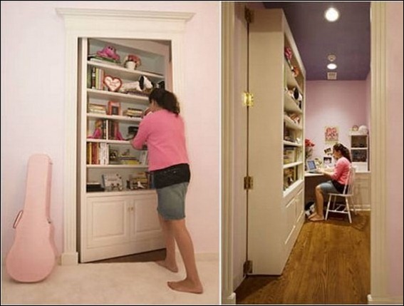 4. Bookcase Hidden Door