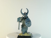 Grave Guard looks over shield