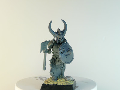 Grave Guard looks over shield