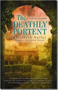 Book cover of The Deathly Portent by Elizabeth Bailey