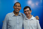 André com o amigo Cláudio Palermo (Rádio Boa Nova)