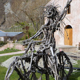 "Lola", Chard Farm's Resident Bikie Chick Made Out of Grape Vines - Gibbston, New Zealand