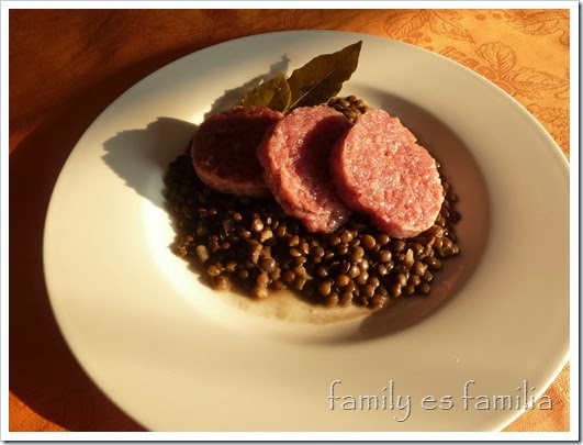 pork and lentils