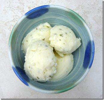 Lime and Basil Frozen Yogurt