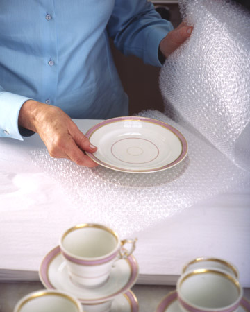 After the holidays, store your fine china with care to protect it. Inserting felt rounds, paper plates, or basket coffee filters between stacked dishes can help prevent scratching.