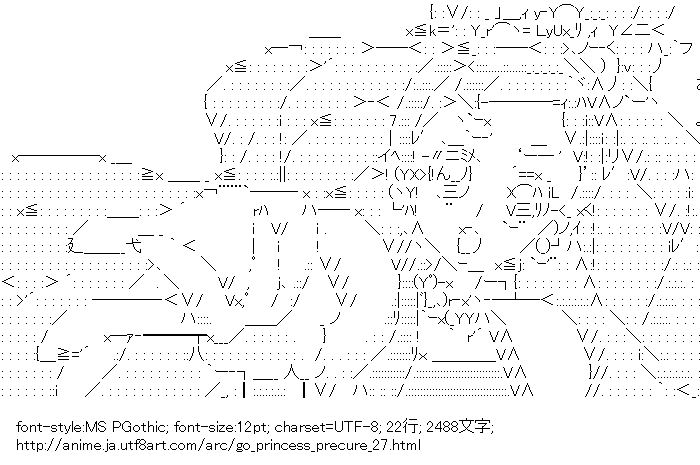 キュアフローラ お覚悟はよろしくて Go プリンセスプリキュア アスキーアートリサイクル保管庫 出張所