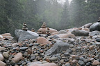 And speaking of rocks, it's always fun to see the piles of stones that people make called cairns.  These are usually made to mark trails, but here, they're just for fun.