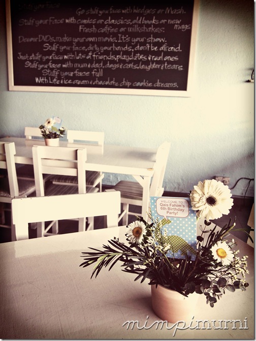the outside seating area at stuff your face cafe. floral arrangement by Vanilla Floral Studio. signs designed by me. the outside seating area at stuff your face cafe. floral arrangement by Vanilla Floral Studio. signs designed by me.