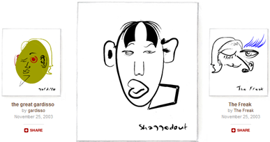 Exemploas da galeria online de trabalhos produzidos pelos visitantes do Mr. Picasso Head Exemploas da galeria online de trabalhos produzidos pelos visitantes do Mr. Picasso Head