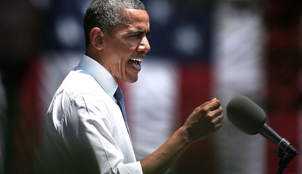 U.S. President Barack Obama speaks as he unveils his plan on climate change, 25 June 2013 at Georgetown University in Washington, D.C. Photo: Alex Wong / Getty Images