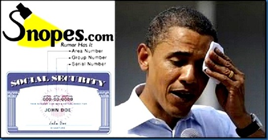Snopes Obama SSN Snopes Obama SSN