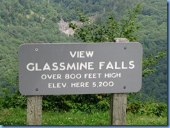 0761 North Carolina, Blue Ridge Parkway - View Glassmine Falls sign & Falls