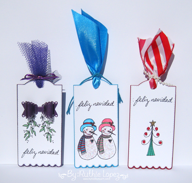 Color Paws - Tags de Navidad - Christmas tags - Ruthie Lopez