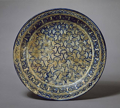 Bowl Greater Iran Bowl, 14th century Ceramic; Vessel, Fritware, underglaze-painted, 4 x 15 in. (10.16 x 38.10 cm) The Madina Collection of Islamic Art, gift of Camilla Chandler Frost (M.2002.1.17) Art of the Middle East: Islamic Department.