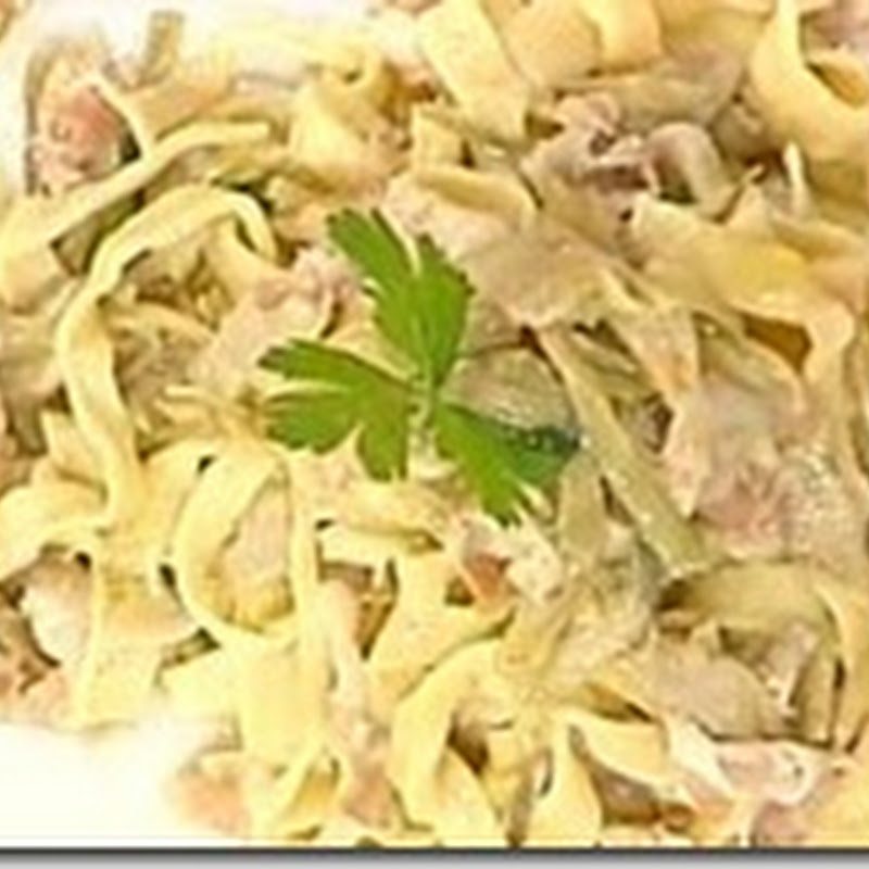 Fettuccine con carciofi, guanciale e pecorino
