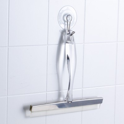 Another great squeegee for the shower. Easy to hang up and barely noticeable. (containerstore.com) Another great squeegee for the shower. Easy to hang up and barely noticeable. (containerstore.com)