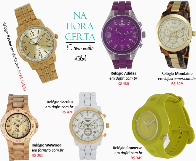 Onde comprar: Relógio de pulso – Modelos femininos para compor o look Relógios femininos comprar modelos