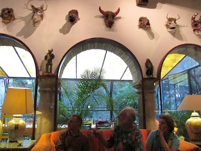 masks were hung high up