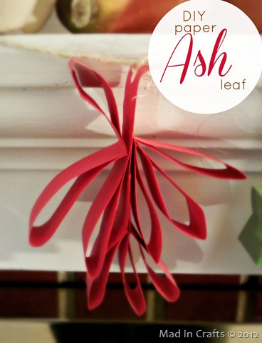 DIY paper ash leaf