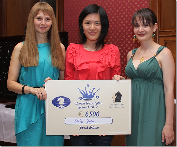 Winners - 1st Yifan, 2nd Kosintsiva, 3rd Lahno
