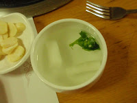 Water kimchi.  Sort of like cold pickle soup.