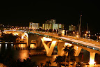 17th St Causeway Bridge at night