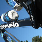 The Cervelo R5 Marco Polo Cycling Team edition with Rotor crankset, Sonic wheels, Tacx bidonholders and bidons, 3T parts and Selle Italia sadle.