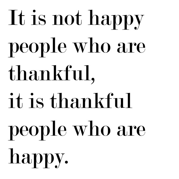 thankful people are happy
