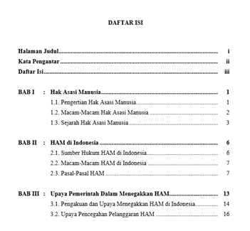 daftar isi