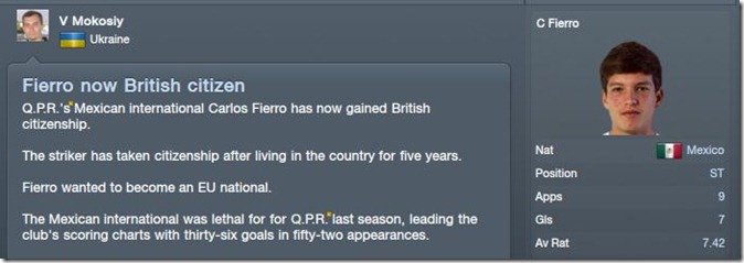 Fierro becomes British citizen