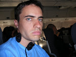 Ben on the flight home.
