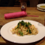 Una and I got spaghetti.