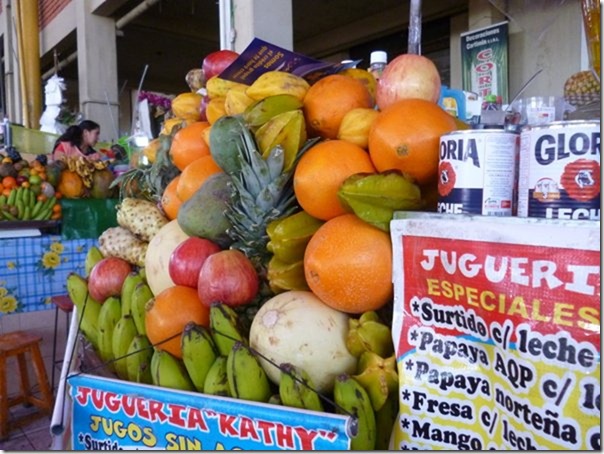 Fruit juice in San Camilo market Fruit juice in San Camilo market