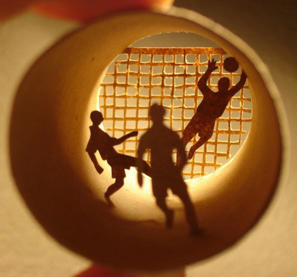 Fantastic scenes inside empty toilet paper rolls by Anastassia Elias
