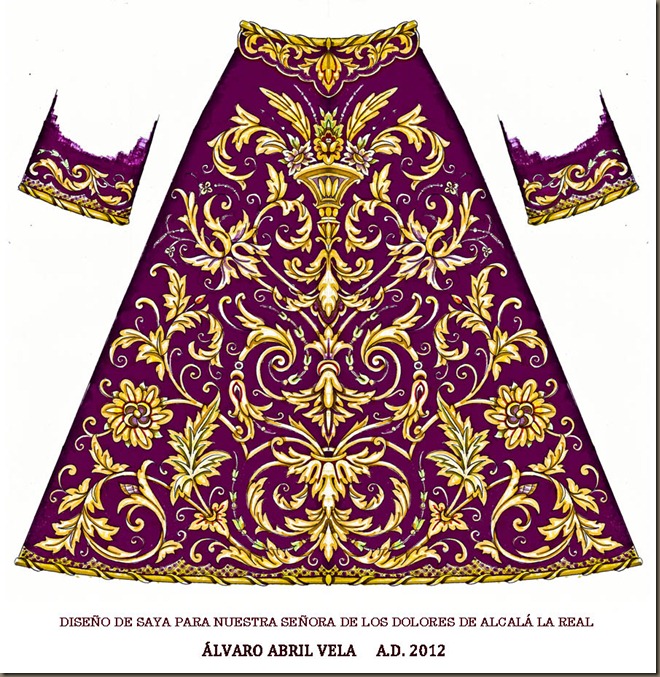 SAYA DOLORES ALCALA LA REAL JAEN DISEO BORDADOS ALVARO ABRIL VELA SAYA DOLORES ALCALA LA REAL JAEN DISEO BORDADOS ALVARO ABRIL VELA