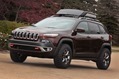 “The Jeep® Cherokee Trail Carver is for trail addicts seeking a vehicle with the capabilities to handle the rugged off-road, while projecting a unique, customized and luxurious look on the streets. It is one of 20 Mopar-modified vehicles that are headed to the 2013 SEMA show in Las Vegas in November.”