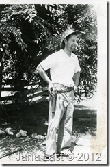 Arthur Harry Iverson at Home in his camping gear about 1934