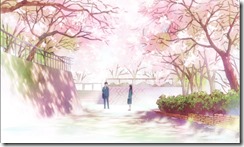 Kimi ni Todoke 01 Shota and Sawako Under the Cherry Blossoms